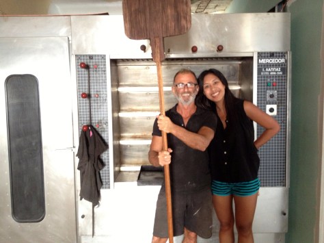 The neighborhood baker gave us our yummy breakfast straight out of the oven!