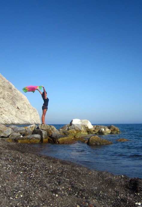 Freedom at Perissa Beach
