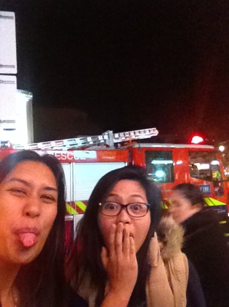 It's not a BBQ party until the firemen show up.