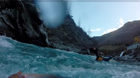 Our happy guide waving at me in the midst of the chaos.