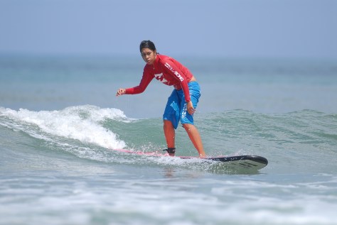 I know I look grumpy, but trust me, I was happy that I got to stand!