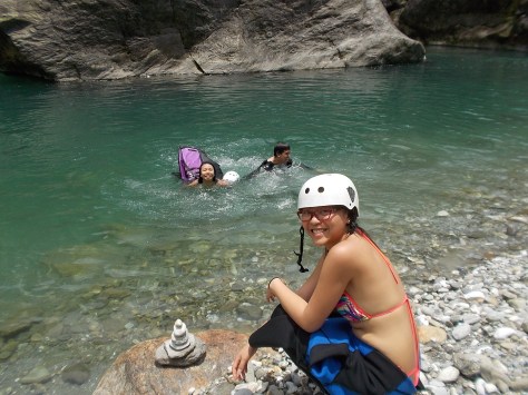 The water was too irresistible not to jump in from time to time. 
