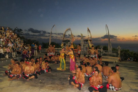 Another way to enjoy the sunset at Uluwatu is to watch the traditional Kecak and Fire Dance, set against a sensational backdrop.
