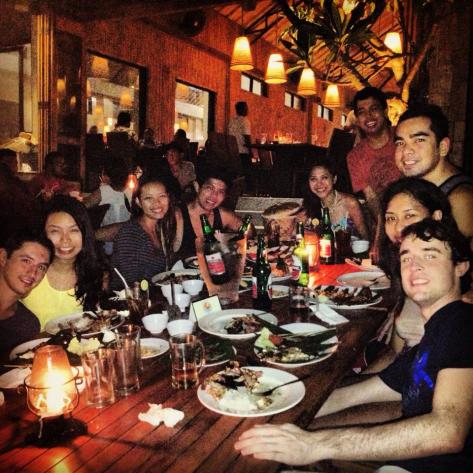 Dinner at Menega Cafe in Jimbaran