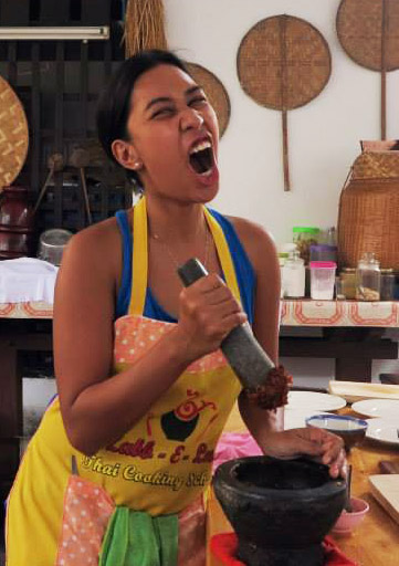 Mortar-and-pestle-ing with a vengeance.