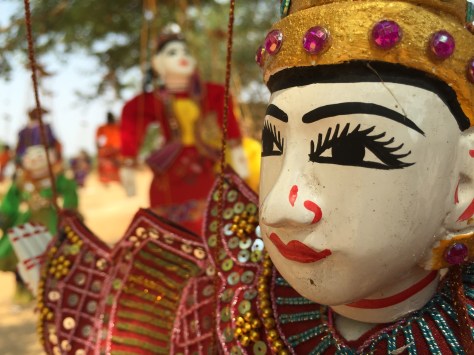 Dozens of marionettes hanging from a tree would normally creep me out, but oddly I was drawn to them. Must be more of that Bagan magic.