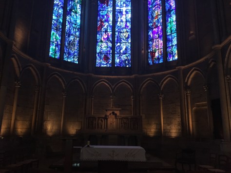 Stained Glass Artwork in the Cathedral of Reims