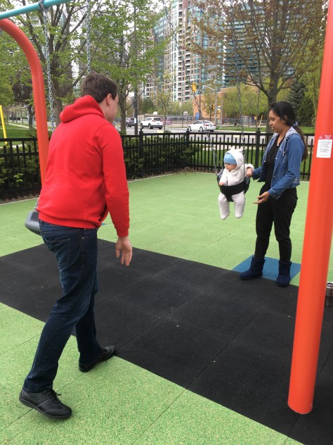 Tobias' First Swing Ride
